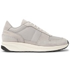 Common Projects - Track Vintage Nubuck and Mesh Sneakers - Men - Gray