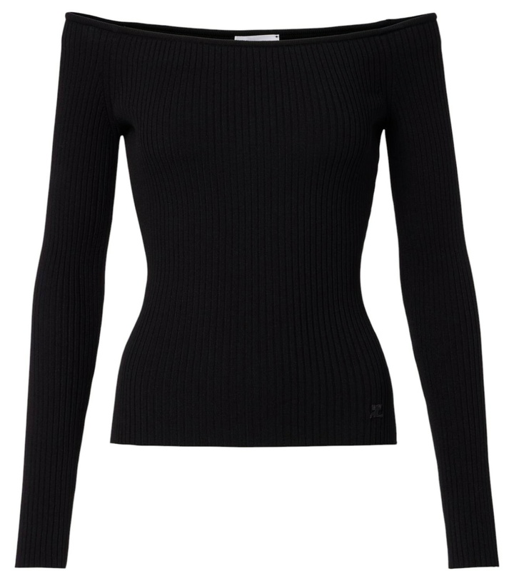 Photo: Courrèges Off-shoulder ribbed-knit top