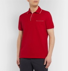 Loro Piana - Regatta Contrast-Tipped Stretch-Cotton Piqué Polo Shirt - Red