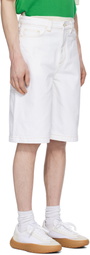 SUNNEI White Classic Denim Shorts