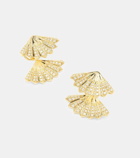 Anita Ko Fan 18kt gold earrings with diamonds