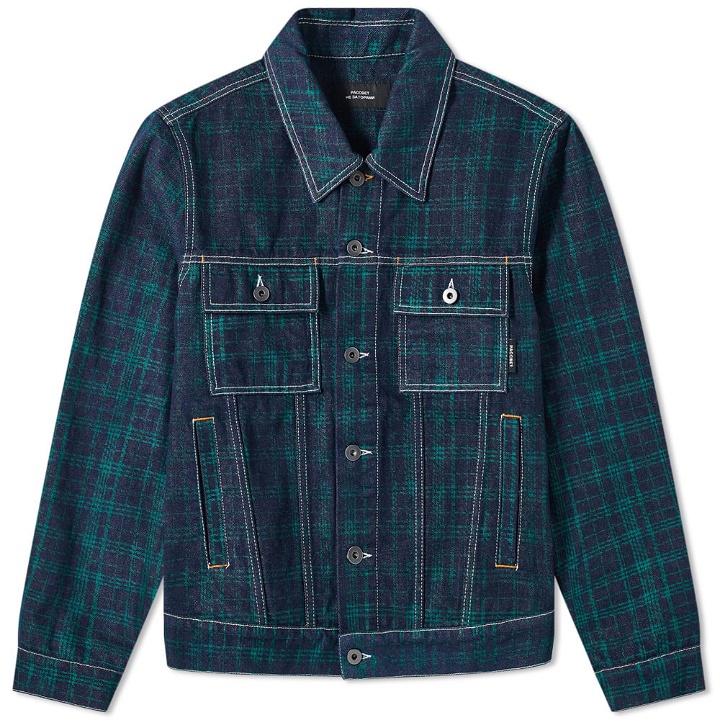 Photo: PACCBET Contrast Stitch Check Western Jacket