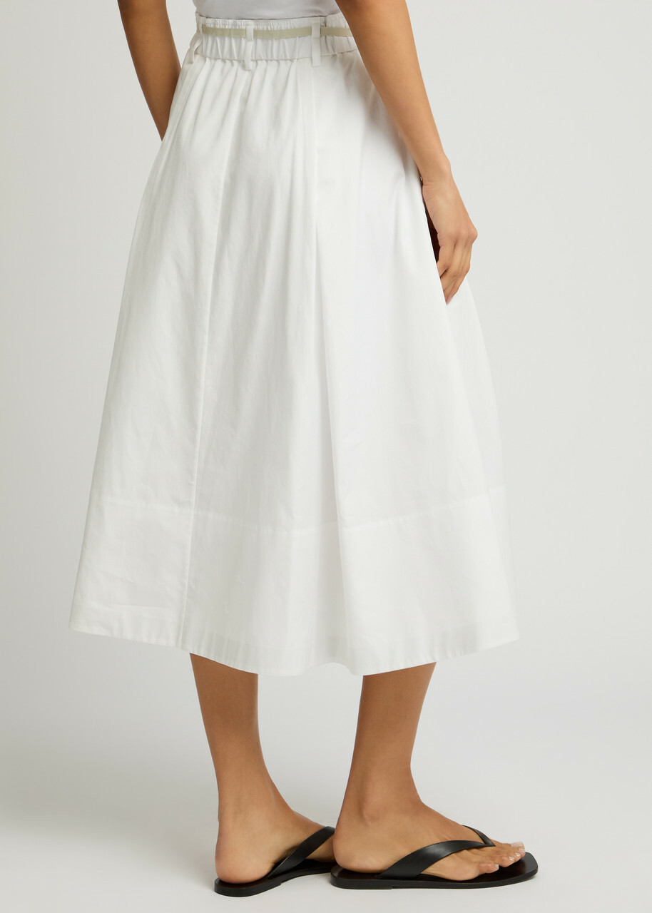 VINCE COTTON FIXED WRAP SKIRT