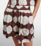 Asceno Zurich printed silk twill shorts