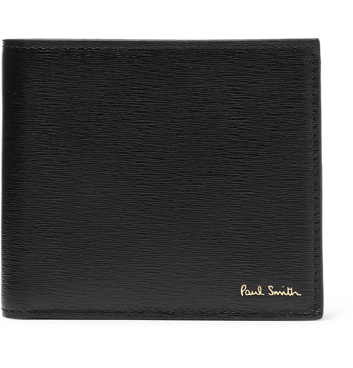 Photo: Paul Smith - Textured-Leather Billfold Wallet - Men - Black