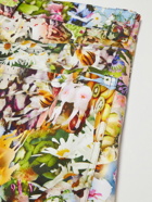 Collina Strada - Lawn Wide-Leg Floral-Print Cotton-Canvas Cargo Trousers - Multi