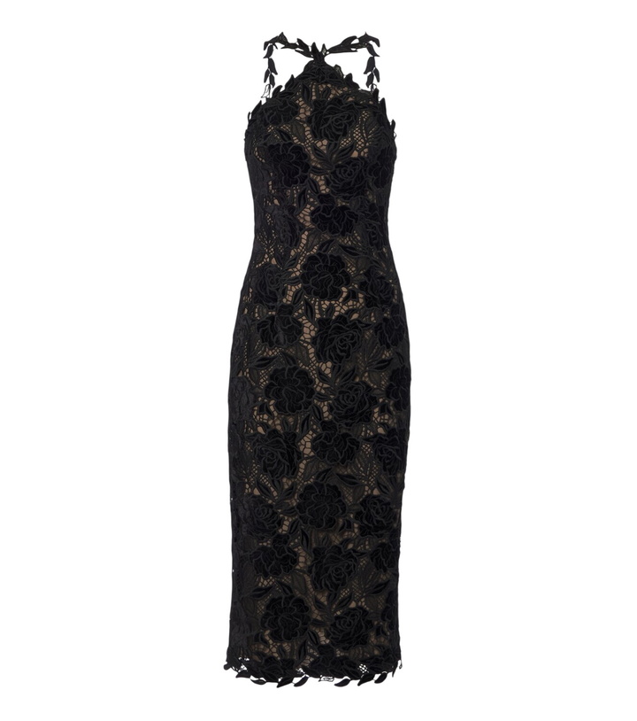 Photo: Carolina Herrera Guipure lace halterneck cocktail dress