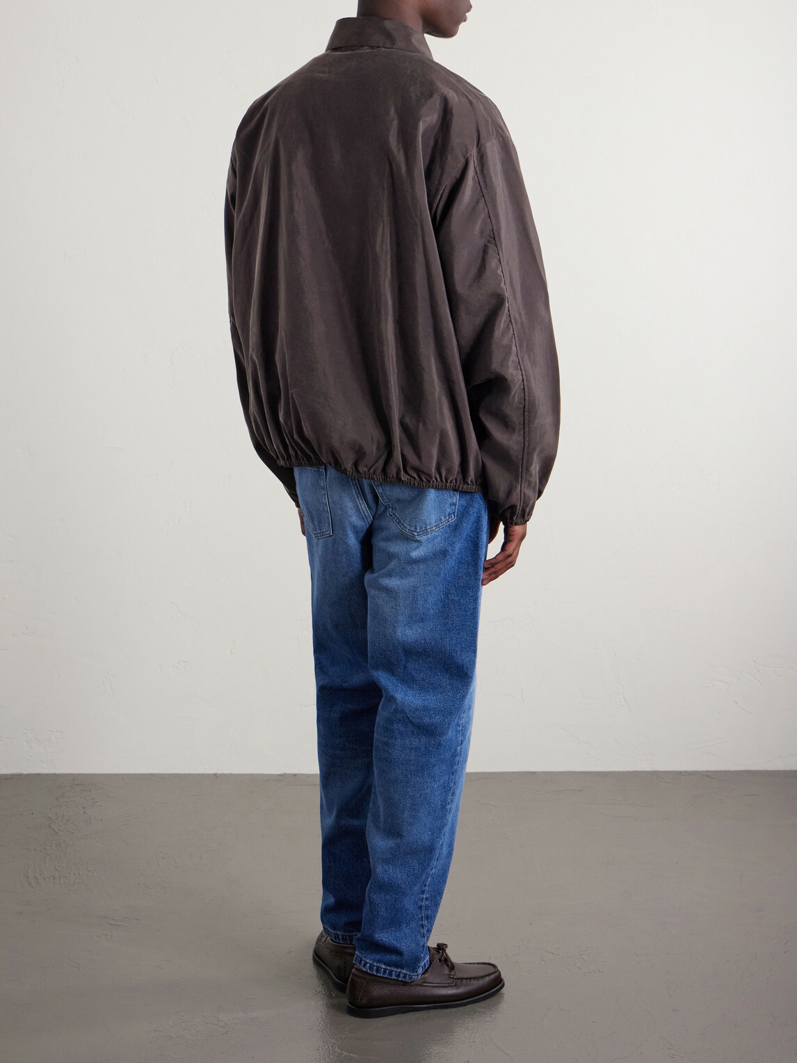 ssstein - Silk-Blend Satin Bomber Jacket - Brown
