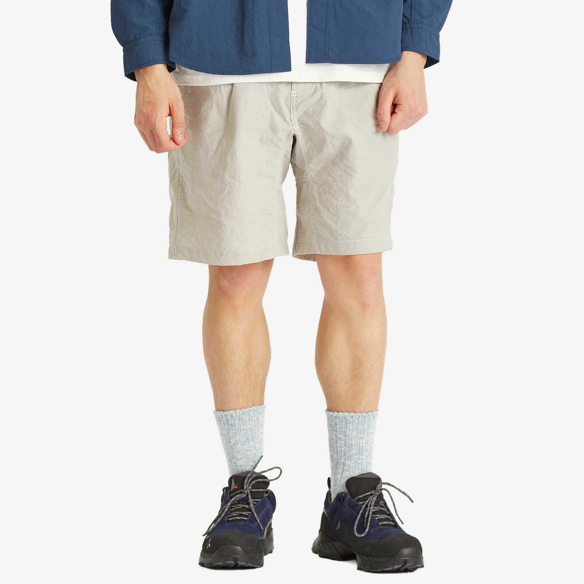 Gramicci Men's x and wander Nylon G-Short in Light Grey Gramicci