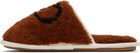 Valentino Garavani Brown Ta Chambre Wool Slippers