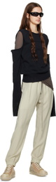 Rick Owens Beige Transparent Sneakers