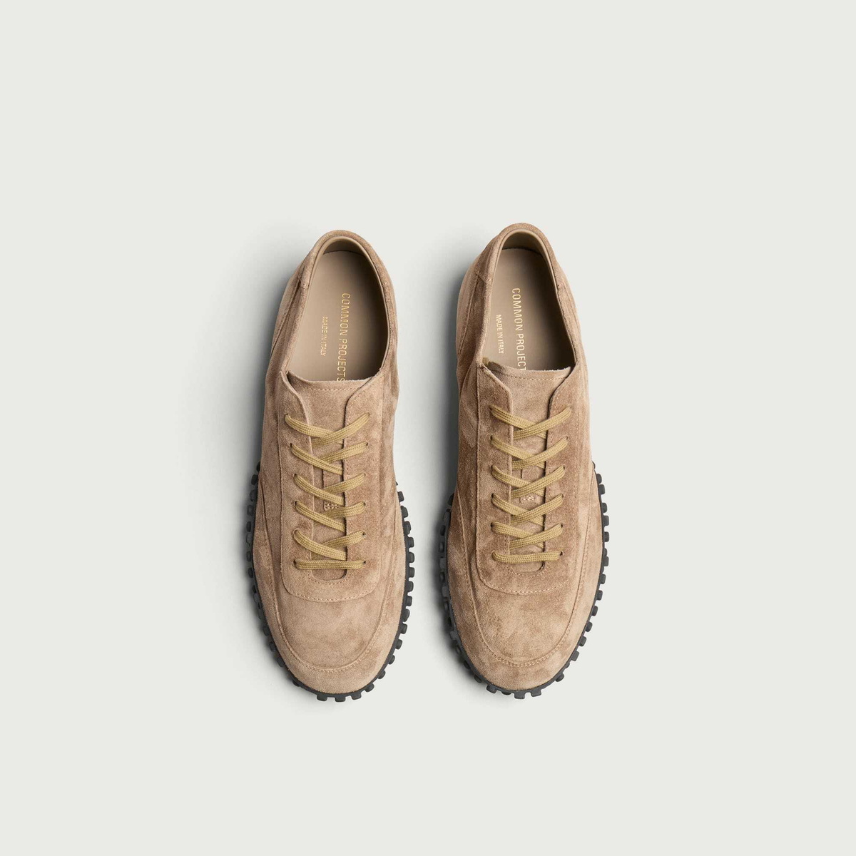 Common Projects Men's Minimal Runner Seventy Suede Sneaker in Tan