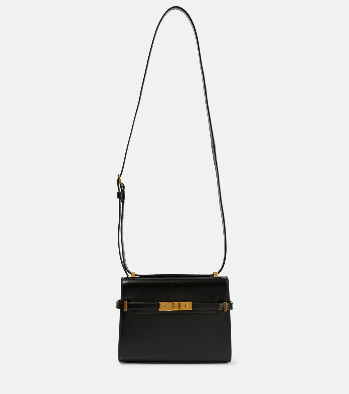 Manhattan small shoulder bag in box Saint Laurent leather, Saint Laurent