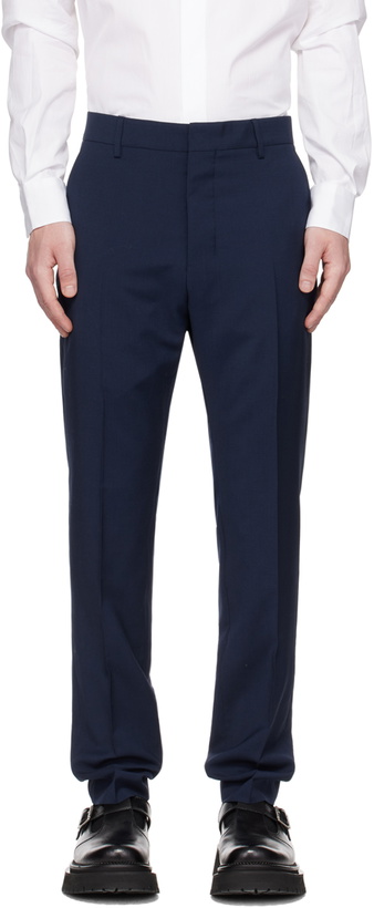 Photo: AMI Paris Navy Cigarette Fit Trousers