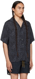 Rhude Black Snake Shirt