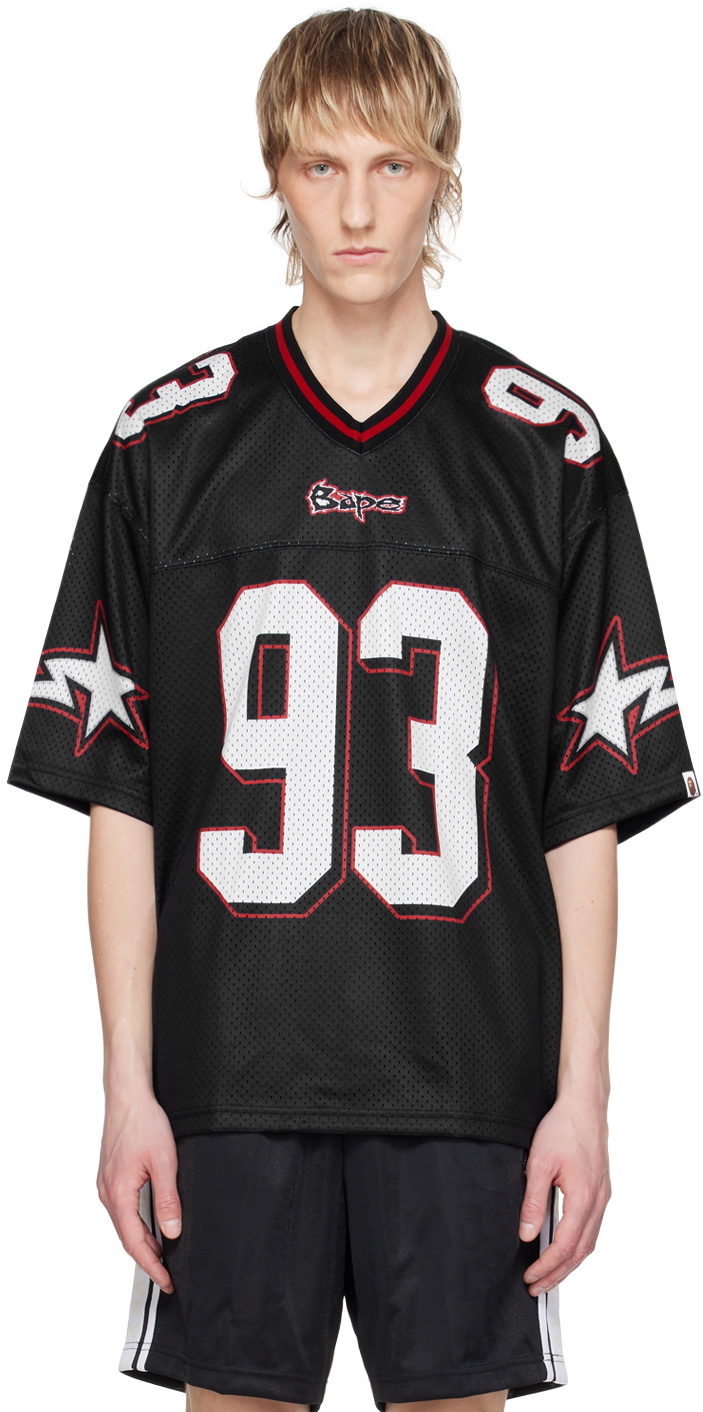 BAPE Black Football T-Shirt A Bathing Ape BAPE Black Football T-Shirt A Bathing Ape