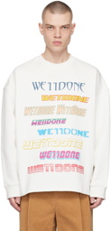 We11done White Printed Sweatshirt
