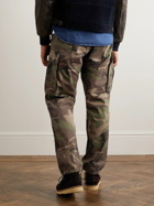 RRL - Tapered Camouflage-Print Cotton-Ripstop Cargo Trousers - Green