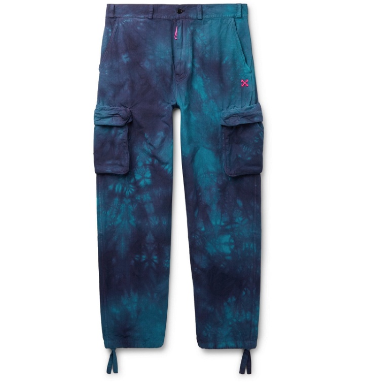 Photo: Off-White - Tie-Dyed Ripstop Cargo Trousers - Blue
