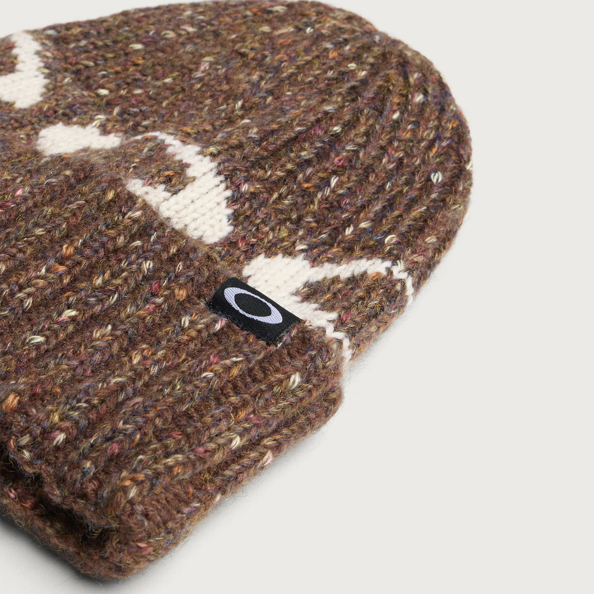Oakley Men's Ellipse Ribbed Beanie in Dark Umber