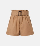 Saint Laurent Belted cotton shorts