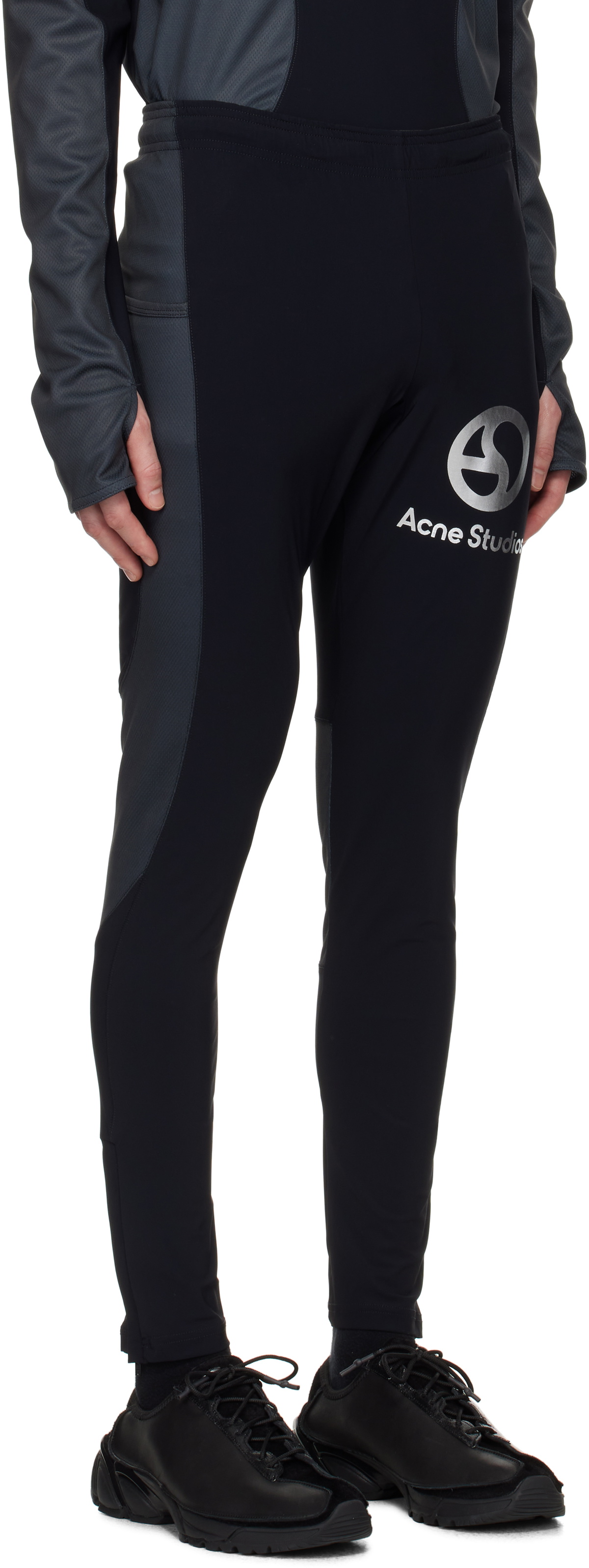 Acne Studios Black Logo Leggings