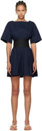 Staud Navy Amy Minidress