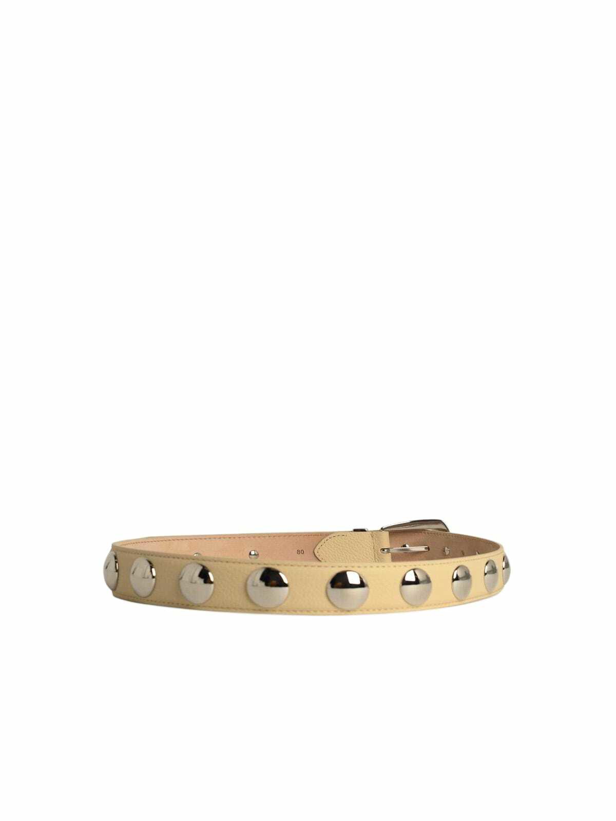 Khaite benny Studs Ivory Leather Belt Khaite