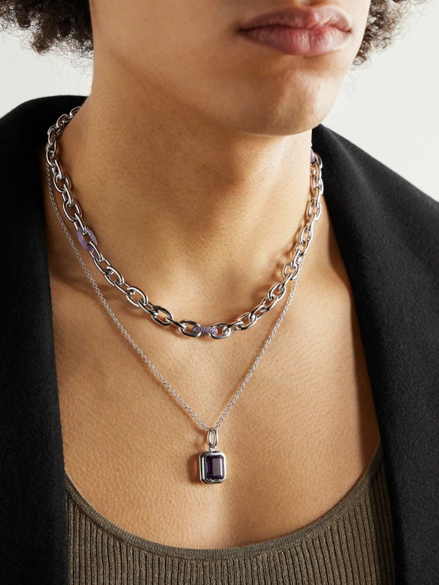 Photo: PATTARAPHAN - Sterling Silver Amethyst Chain Necklace