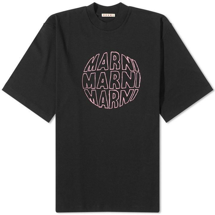 Photo: Marni Men's Circular Logo T-Shirt in Black