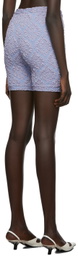 Gauntlett Cheng SSENSE Exclusive Purple Knit Bandage Shorts