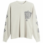 YESEYESEE Women's Y.E.S Stamp Waffle Long Sleeve in Ecru