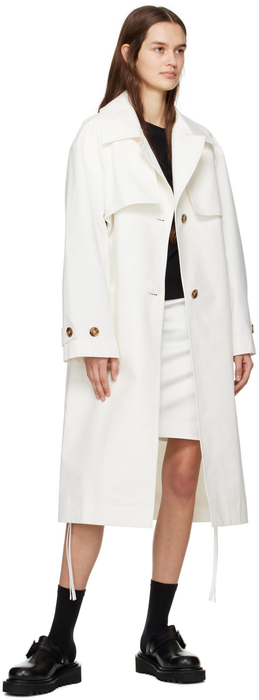 J KOO White Ruching Miniskirt
