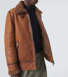 Brunello Cucinelli Shearling-lined leather jacket