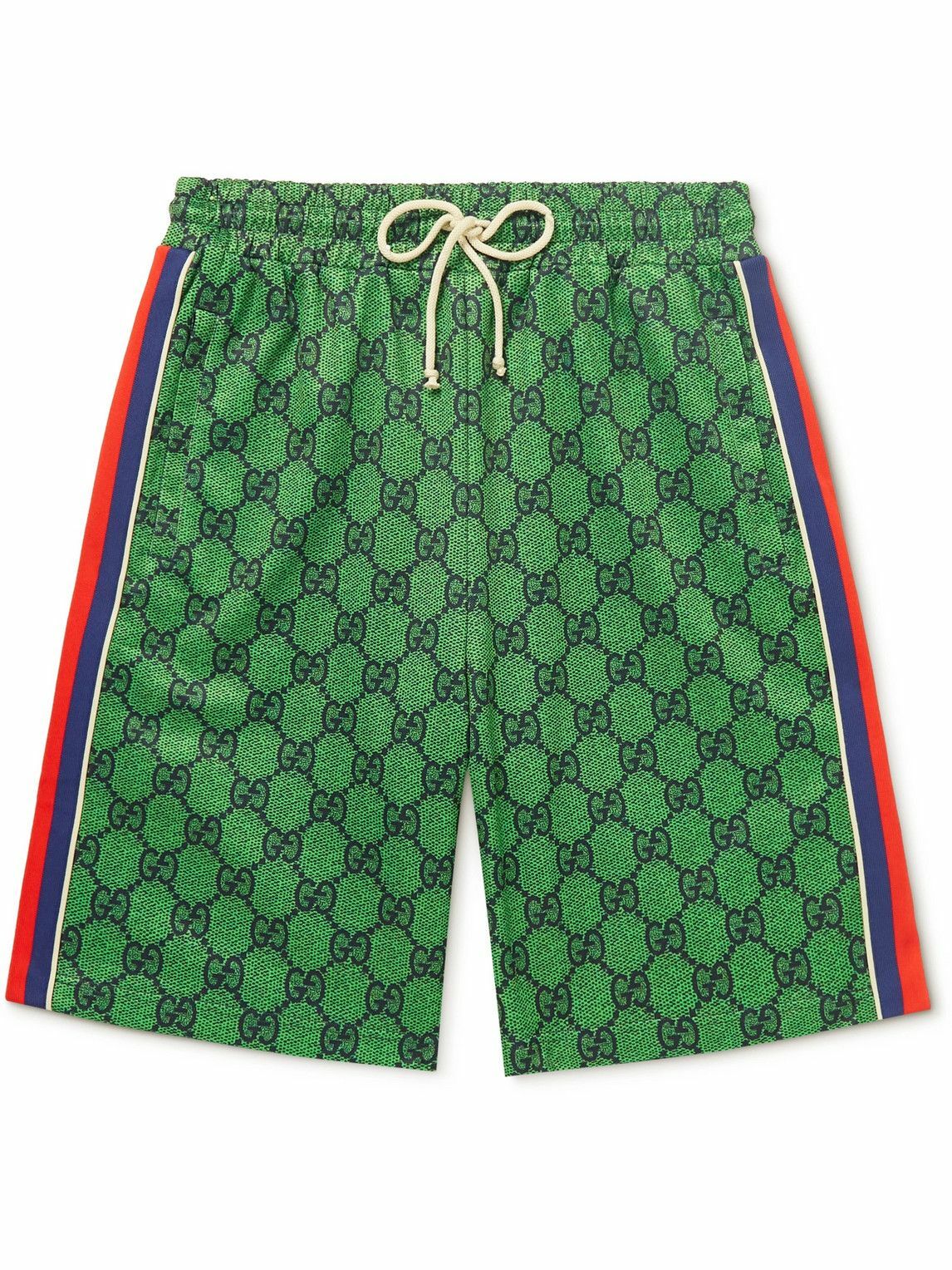 ⭕Gucci GG Monogram Jersey shortpants GUCCI - Straight-Leg Monogrammed Tech-Jersey Drawstring Shorts