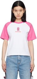 GCDS Pink & White Wirdo T-Shirt