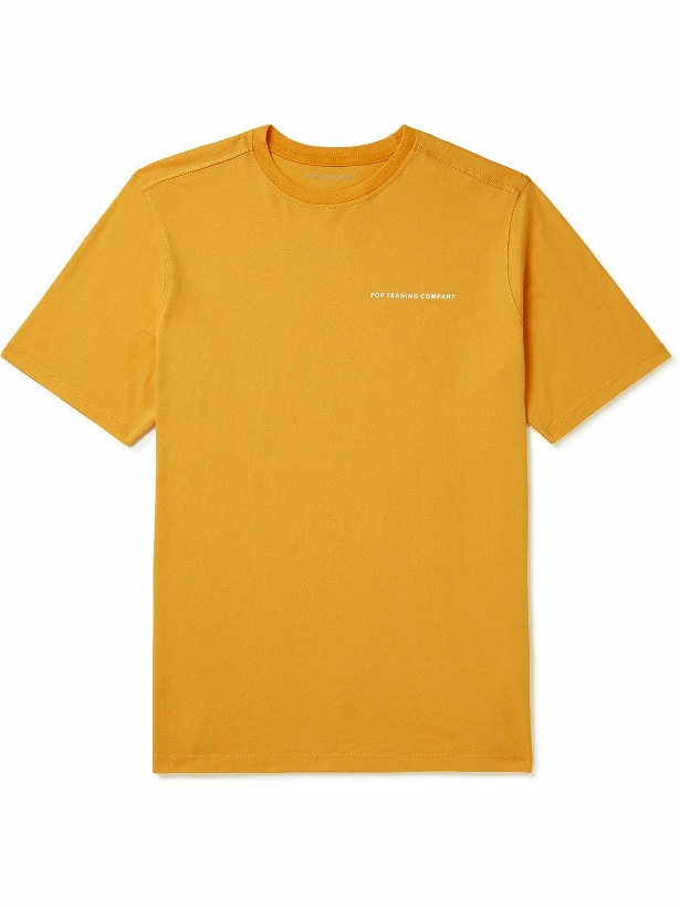 Photo: Pop Trading Company - Logo-Print Cotton-Jersey T-Shirt - Yellow
