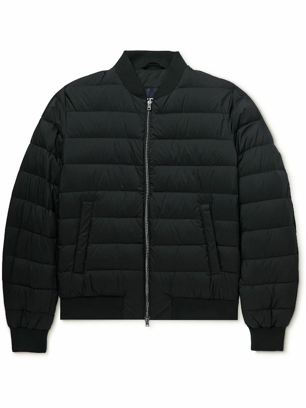 Photo: Herno - L'Aviatore Quilted Shell Down Bomber Jacket - Black