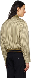 Dries Van Noten Multicolor Striped Bomber Jacket