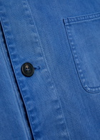 Cole Buxton Patch Pocket Cotton and Wool-blend Overshirt Blue