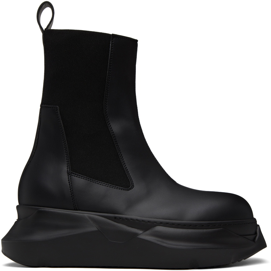 Rick Owens DRKSHDW Black Beatle Abstract Boots