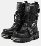 Rabanne x New Rock embellished leather biker boots
