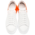 Alexander McQueen White and Orange Oversized Sneakers