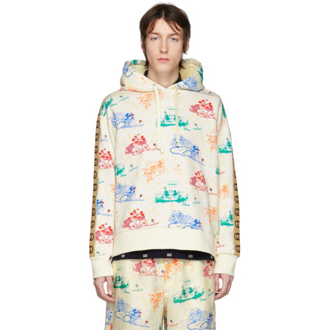 Photo: Gucci Off-White and Multicolor Disney Edition Jersey Hoodie