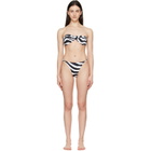 BALMAIN Black & White Bandeau Bikini