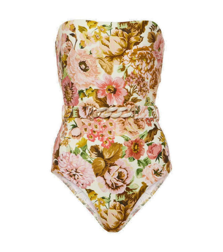 Photo: Zimmermann Golden belted floral swimsuit