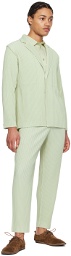 HOMME PLISSÉ ISSEY MIYAKE Green Tailored Pleats 1 Trousers