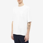 Sacai Men's S Logo Split Seam T-Shirt in Off White