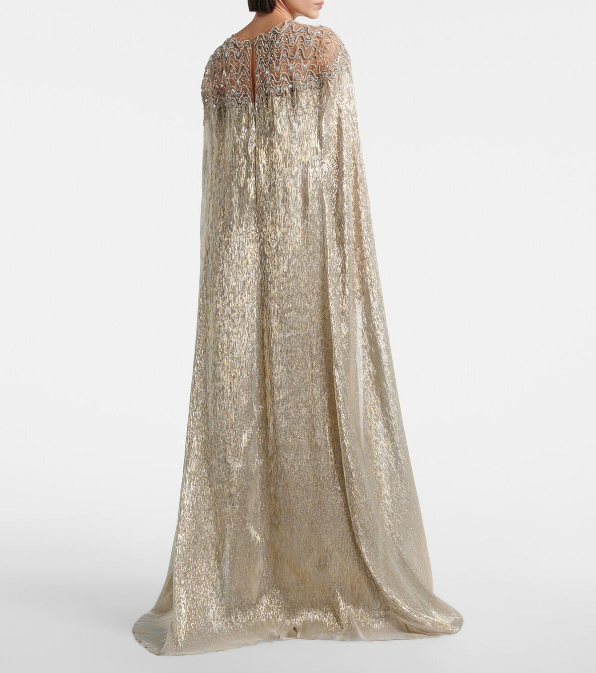 Oscar de la Renta Embellished silk gown