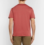 Ermenegildo Zegna - Logo-Embroidered Cotton-Jersey T-Shirt - Men - Red